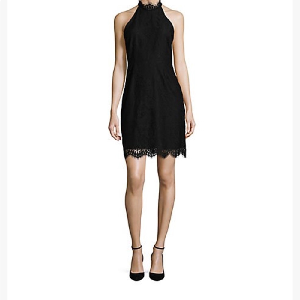 BB Dakota Black Lace Halter Dress - Picture 1 of 6